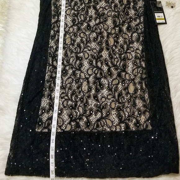 Nine West Sequin Lace Two-Tone Panel Hem - Picture 10 of 12